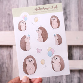 Stickerbogen Igel A6