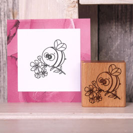 Stempel Blumenbiene 4x4cm
