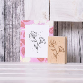 Stempel Blume mit Sprenkeln 4x6cm