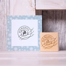 Stempel "Post vom Nordpol" 4x4cm