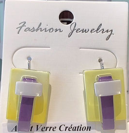 Boucles d'oreilles aux couleurs de la ducasse d'Ath - modèle #2