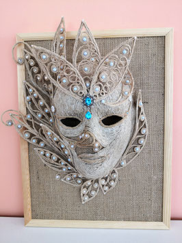 Maske aus Jute Handarbeit Wohndekor Wanddekor home decor