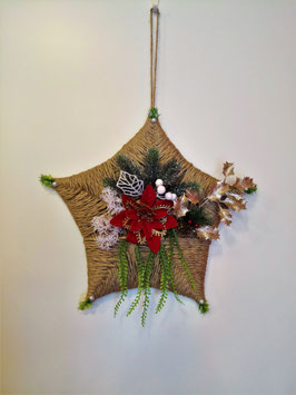 Stern aus Jute Weihnachtsstern Türdekor Fensterdekor