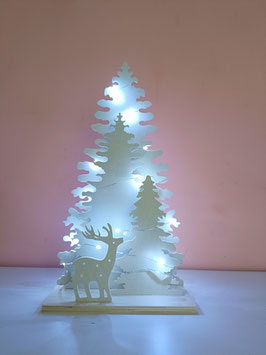 Weihnachtsbaum aus Holz mit LED