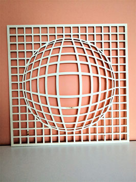 3D Bild Holzbild Kugel Optische Täuschung Wohndekor Wanddekor