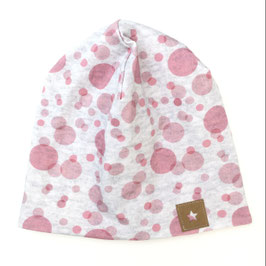 Beaniemütze Punkte rosa