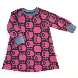 Jacquardkleid Äpfel pink