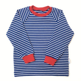 Jerseyshirt Ringel marine rot