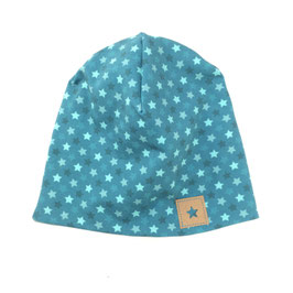 Beaniemütze Little Stars petrol mintgrün