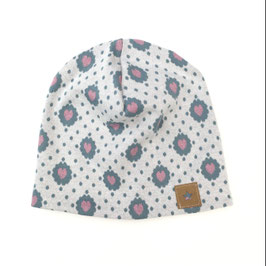 Beaniemütze Jacquard Herzen mint-grün