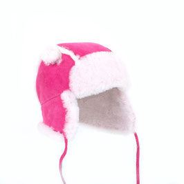 Chapeau enfant en peau d'Agneau Baby Zyon rose