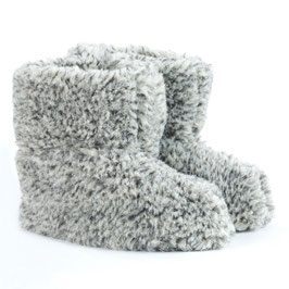 Chaussons Bamboucha® en laine de mouton naturelle gris chiné