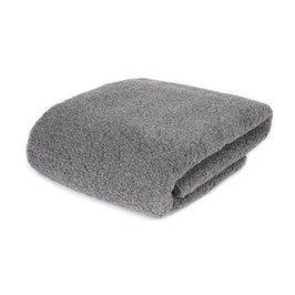 Plaid en laine naturelle de mouton gris