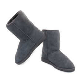 Bottes COX en peau d'Agneau retournée GRISE