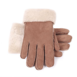 Gants femme fourrées en peau d'Agneau naturelle LADY