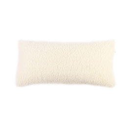 Housse de coussin en laine blanc 30x60