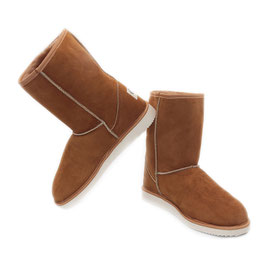 Bottes COX en peau d'agneau retournée CAMEL