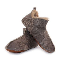 Chaussons OTTAWA Cognac nappa en peau d'Agneau