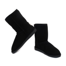 Bottes COX en peau d'Agneau retournée NOIRE