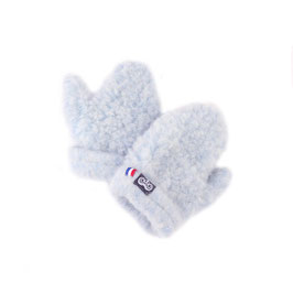 Moufles ANGE bleu en pure laine de mouton