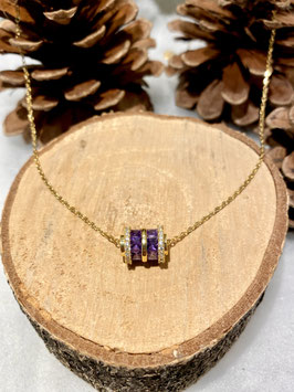 Collana pietre viola