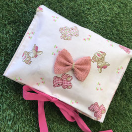 Porta pannolini in puro cotone rosa