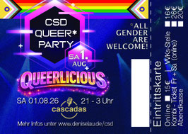 Eintritt SA CSD Queer Party "QUEERLICOUS"