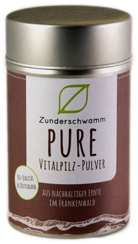 Bio-Zunderschwamm "PURE" Vitalpilzpulver 30g Dose oder 60g Nachfüllpackung