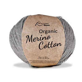 Organic Merino Cotton  LL 230m/ 50gr.  Nadelstärke 3-4.  Farbe 114
