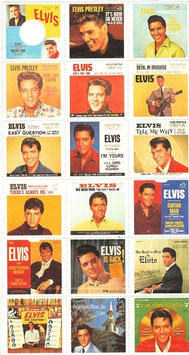 Plattencover von Elvis in Briefmarkenform