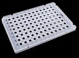 NEST - PCR Platten, transparent, 96 Wells, semi Skirt, kompatibel mit ABI PCR-Geräten, VE = 25 St.