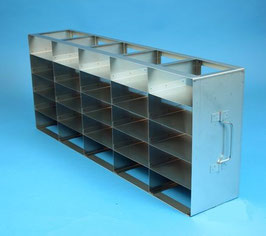 Edelstahl-Schrankgestell für 25 Boxen passend zu Haier Ultratiefkühlschränken