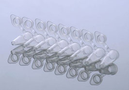 NEST - 8ter-PCR-Strip mit angebundenen individuellen Flachdeckeln, klar, 0,2ml, VE = 120 St. = 960 Tubes