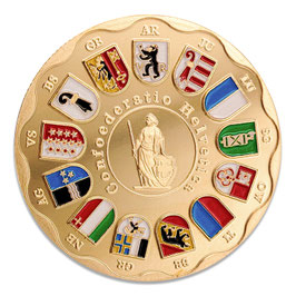 Swiss canton coat of arms coin