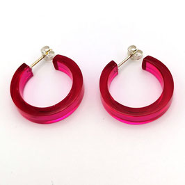 Creolen, Acrylglas pink transparent