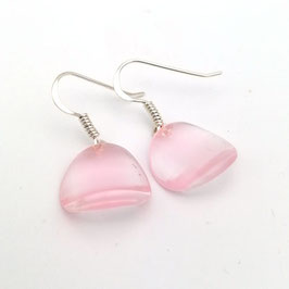 Zierliche Ohrhänger rosa transparent