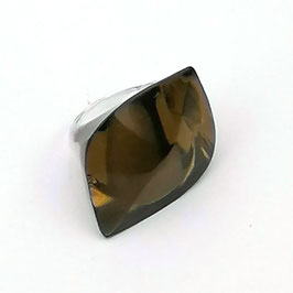 Ring  in Blattform dunkelbraun transparent