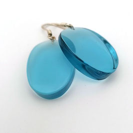 Ohrhänger aquamarinblau transparent