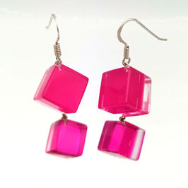 2 er Ohrhänger pink