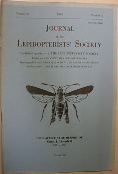 Journal of the Lepidopterist's  Society　Vol.37 No.3