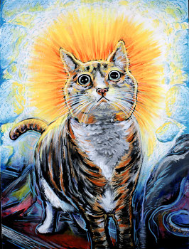 The Enlightened Cat Art Print