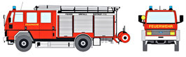 Art. 4035 - FORD CARGO 1320 - LF24 der Betriebsfeuerwehr "AKZO NOBEL"