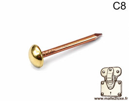 C8 - Clous Ø 8 mm laiton massif