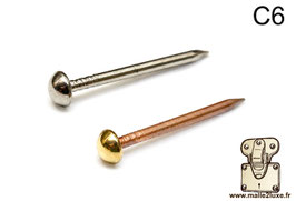 C6 - Clous Ø 6 mm laiton massif