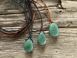 Lederband Kette mit Aventurin