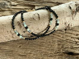 Edelsteinkette "Black & Blue"