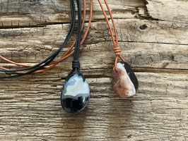 Lederband mit Sardonyx