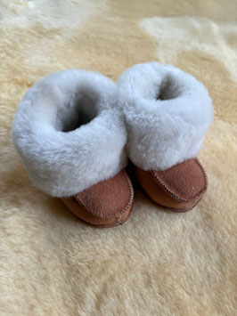 Babyslof lamswol - Babyboots maat 21/22 Cognac