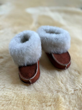 Babyslof lamswol - Babyboots maat 21/22 Oker