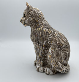 Katze sitzend 17,5cm hoch, 11cm breit